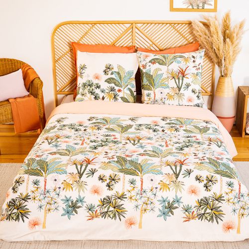 Parure De Lit 240x220 Cm Coton Mentissa Rose