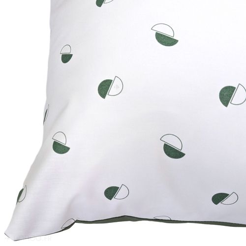 Taie D'oreiller 65x65 Cm Percale Coton Alex Vert Kaki
