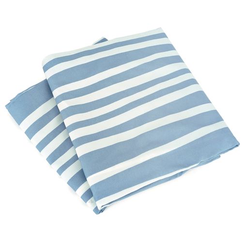 Parure De Lit 240x220 Cm 100% Polyester Microfibre Blis Bleu 3 Pièces