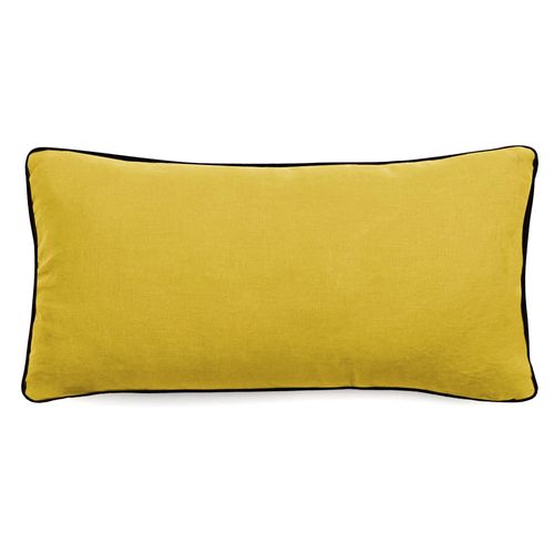 Housse De Coussin Prelude 55x110 Cm Lin Et Coton Lavé Jaune Curry