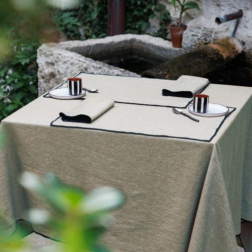 Lot De 4 Sets De Table 37x50 Cm Hono Beige Chanvre Coton