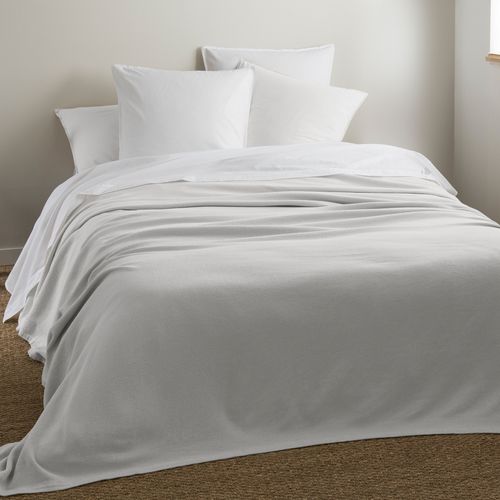 Couverture Été 180x240 Cm Coton Recyclé 365g/m2 Riviera Gris Perle