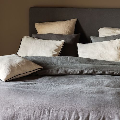 Drap Housse En Lin Lavé Froissé 140x190 Cm Sonate Jaune Curry