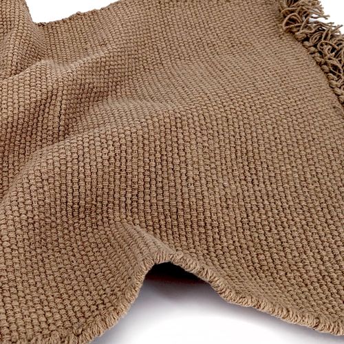 Lot De 2 Sets De Table à Franges 33x46 Cm Papeete Beige Camel