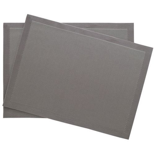 Lot De 2 Sets De Table Synthétique 33x46 Cm Takao Gris Ardoise