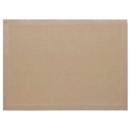 Lot De 2 Sets De Table Rectangulaire Synthétique 33x46 Cm Takao Ecru