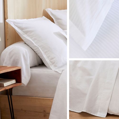 Housse De Couette 260x240 Cm Satin De Coton Grand Hôtel Blanc