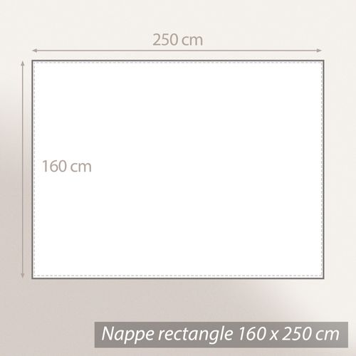 Nappe Rectangulaire En Polycoton 160x250 Cm Askel Vert Sauge