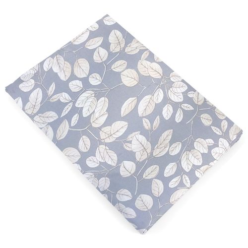 Drap Plat Imprimé 280x310 Cm En 100% Percale De Coton Lison Gris