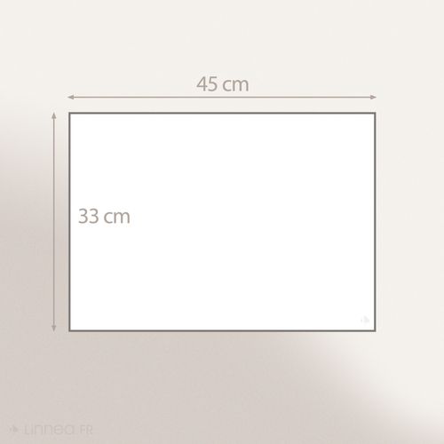 Lot De 4 Sets De Table Polycoton 33x45 Cm Aksel à Rayures Bleu Brume