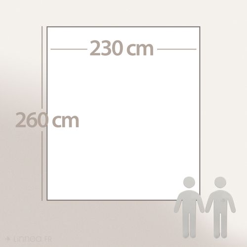 Dessus De Lit 260x230 Cm Hermine Fausse Fourrure Beige Naturel