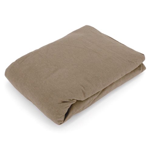 Drap Housse Flanelle Unie 160x200 Cm Coton Wales Marron Noisette