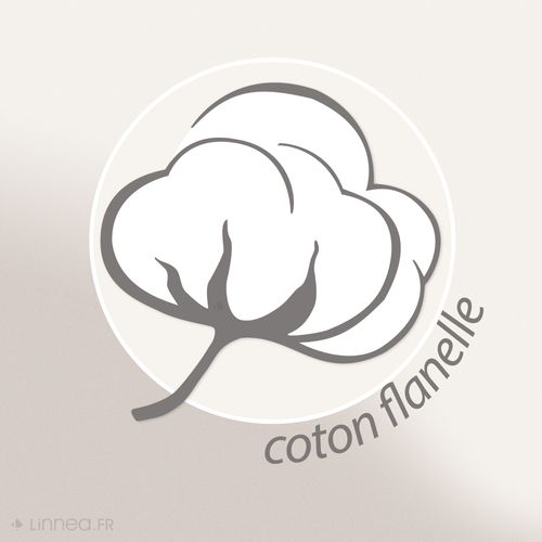 Drap Housse Flanelle Unie 160x200 Cm Coton Wales Marron Noisette