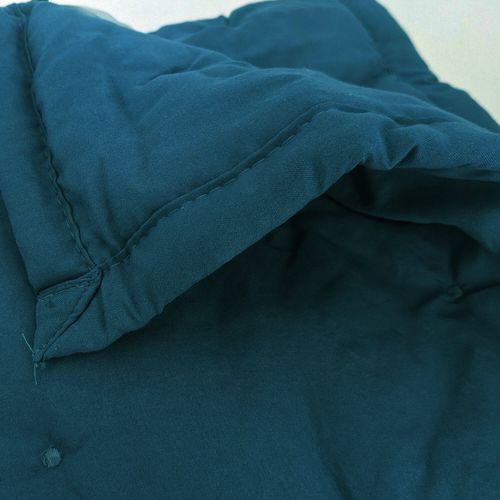 Plaid 150x200 Cm Celeste Microfibre Points Brodés Bleu Geai