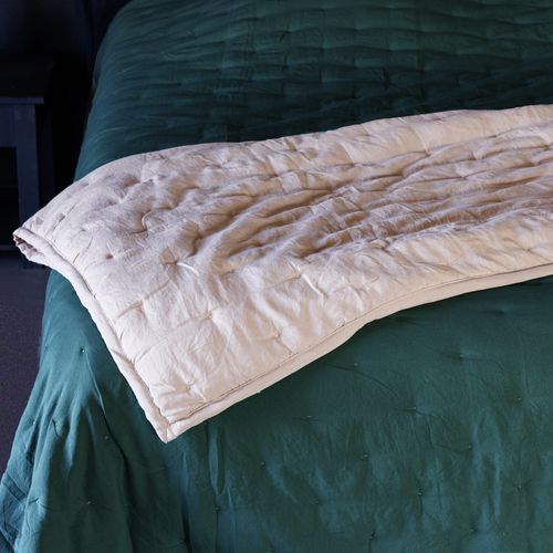 Plaid 150x200 Cm Celeste Microfibre Points Brodés Bleu Geai