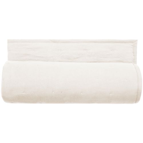 Plaid 150x200 Cm Celeste Microfibre Points Brodés Blanc Nacre