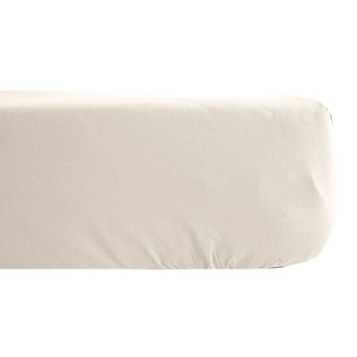 Drap Housse Uni 90x190 Cm Bonnet 35 Cm Percale De Coton Manoir Blanc Naturel