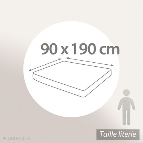 Drap Housse Uni 90x190 Cm Bonnet 35 Cm Percale De Coton Manoir Marron Cognac
