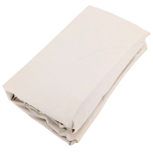 Drap Housse Uni 160x200 Cm Bonnet 40 Cm Percale De Coton Manoir Blanc Naturel