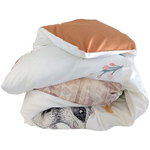 Housse De Couette 140x200 Cm En 100% Percale De Coton Tipi Blanc