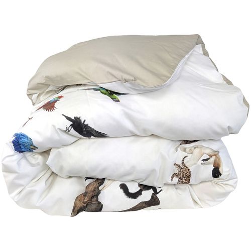 Housse De Couette 140x200 Cm En 100% Percale De Coton Noé Blanc