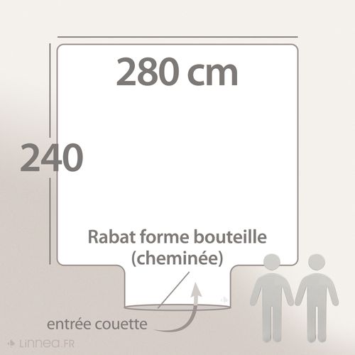 Housse De Couette 280x240 Cm En Coton Évasion Blanc Vert