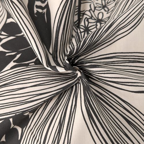 Housse De Couette 280x240 Cm Percale De Coton Alba Beige/noir