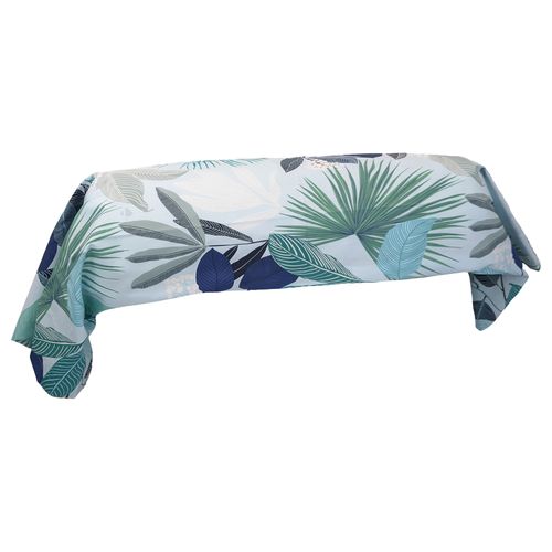 Taie De Traversin 240x43 Cm Percale De Coton Moorea Pacific Bleu/vert