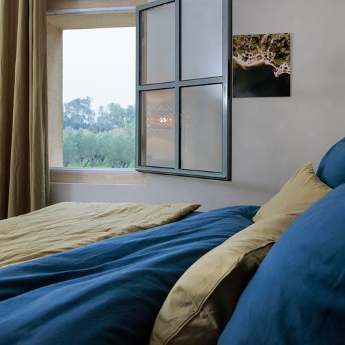 Taie D'oreiller Lin Et Coton 65x65 Cm Collection Opera Marron Camel