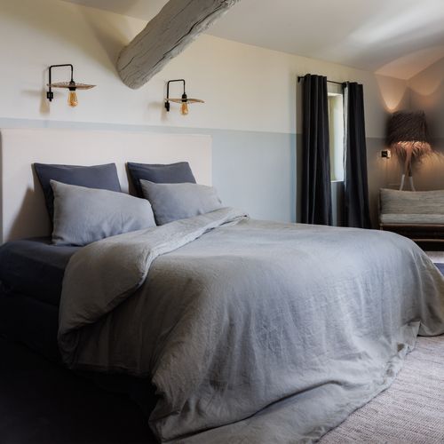 Drap Housse 140x190 Cm Mousseline De Coton Collection Opera Gris Brume