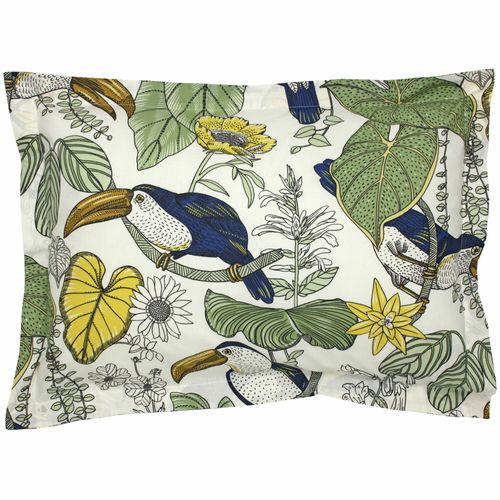 Parure De Lit 260x240 Cm 50x70 Cm Coton Toco Vert 3 Pièces