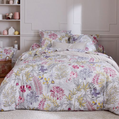 Parure De Lit 140x200 Cm Satin De Coton Anaïs Multicolore 2 Pièces