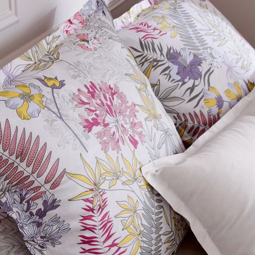 Parure De Lit 200x200 Cm Satin De Coton Anaïs Multicolore 3 Pièces Taies 50x70 Cm