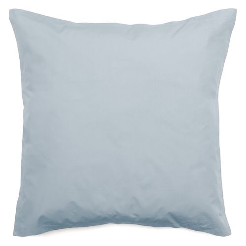 Taie D'oreiller Volants Plats 65x65 Cm Percale Manoir Bleu Glacier