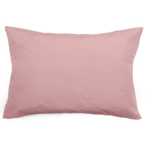 Taie D'oreiller Volants Plats 50x70 Cm Percale De Coton Manoir Rose