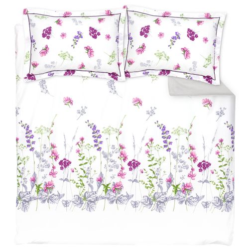 Parure De Lit 300x240 Cm 50x70 Cm En Coton Pretty Blanc