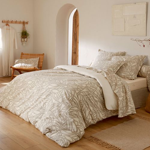 Parure 260x240 Cm 50x70 Cm Coton Serena Beige Écru 3 Pièces