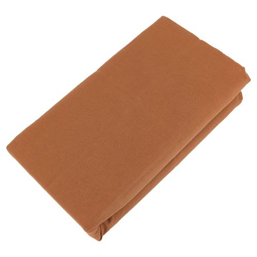 Drap Housse Palace Pur Coton Lavé 140x190 Cm Bonnet 35 Cm Uni Marron Terre Cuite