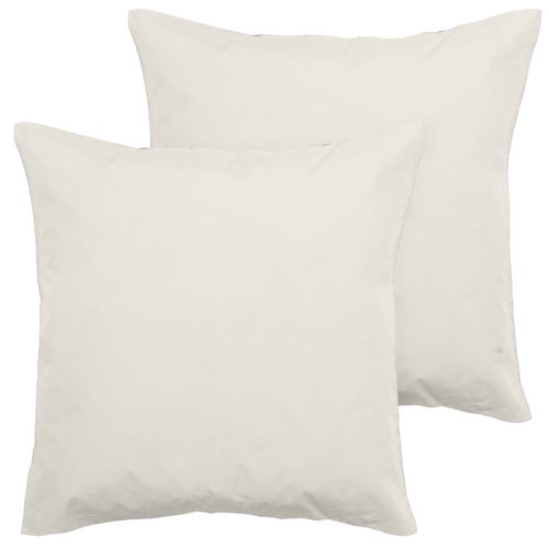 Parure De Lit 140x200 Cm Set 65x65 Cm Percale Manoir Ivoire
