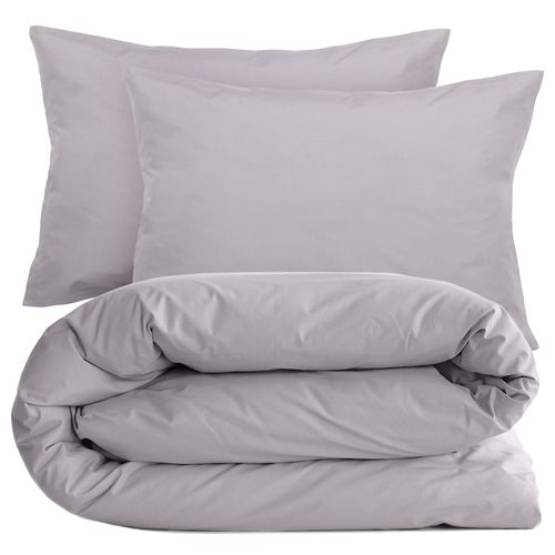 Parure De Lit 260x240 Cm Set 50x70 Cm Percale Manoir Gris Acier