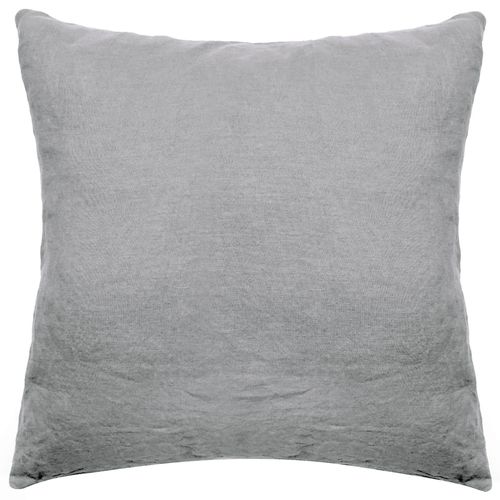 Taie D'oreiller Palace Pur Coton Lavé 65x65 Cm Uni Gris Acier