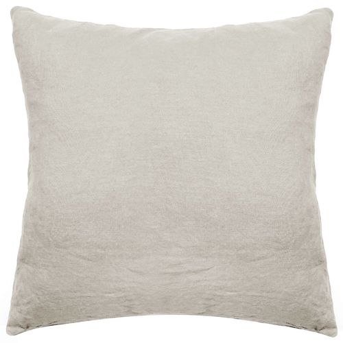 Taie D'oreiller Palace Pur Coton Lavé 65x65 Cm Uni Beige Nacre