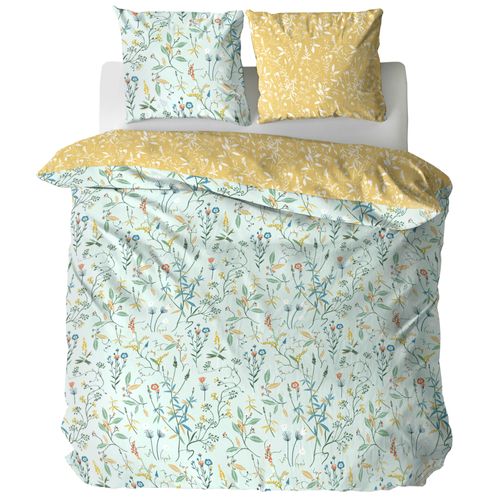 Parure De Lit Florissane 240x220 Cm 100% Polyester Microfibre Vert 3 Pièces
