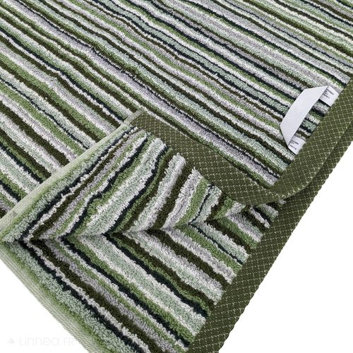 Serviette De Toilette 50x100 Cm Coton 500g/m2 Pure Stripes Ii Vert