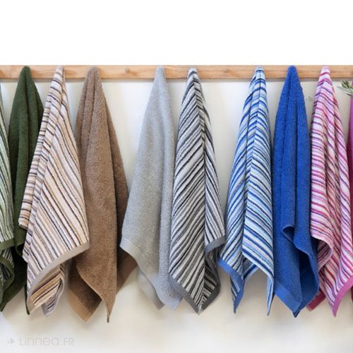 Drap De Douche Coton 500g/m2 Pure Stripes Ii Gris