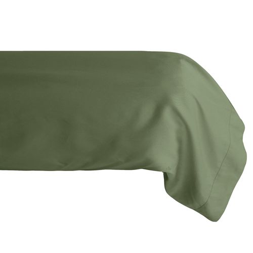 Taie De Traversin 43x190 Cm Percale De Coton Manoir Vert Mousse