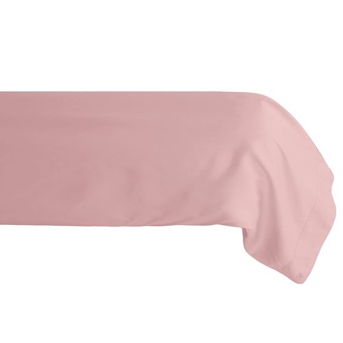 Taie De Traversin 43x190 Cm Percale De Coton Manoir Rose Rose