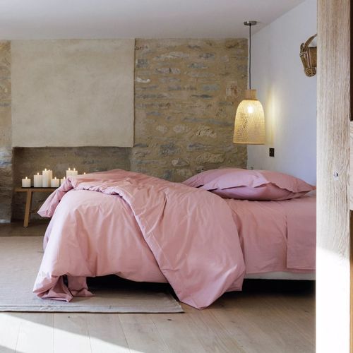Drap Plat 270x300 Cm Percale De Coton Manoir Rose