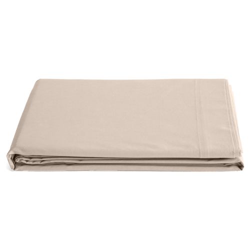 Drap Plat 270x300 Cm Percale De Coton Manoir Beige Lin