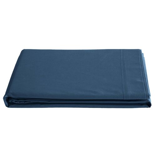 Drap Plat 270x300 Cm Percale De Coton Manoir Bleu Marine